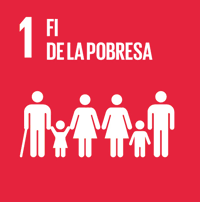 Icona ODS 2030. Objectiu 1: Fi de la pobresa
