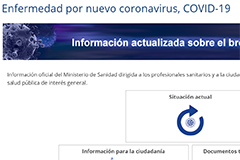 Pantalla del web de Sanitat